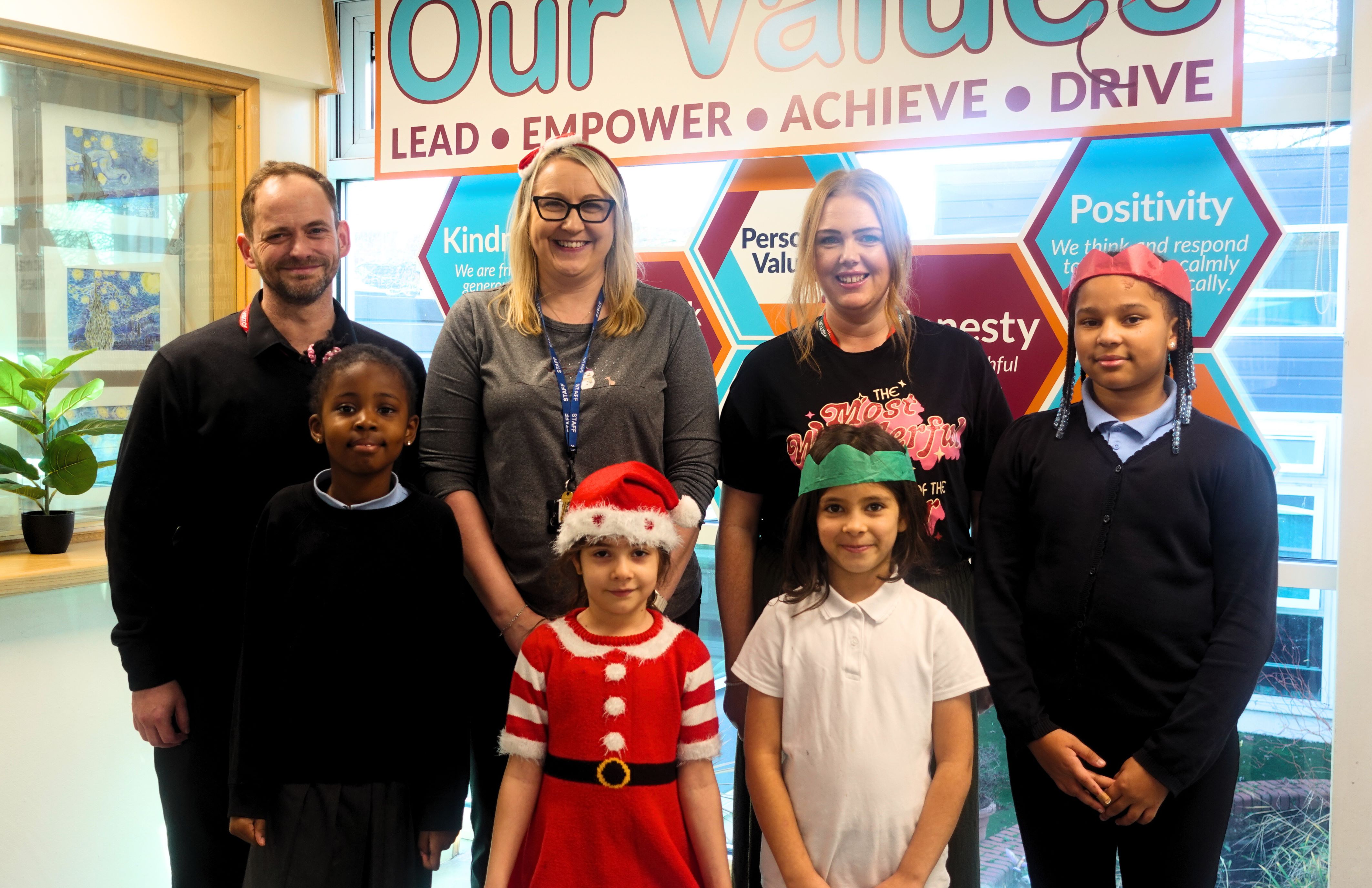 Christmas meal at St Anns with Relish and pupils